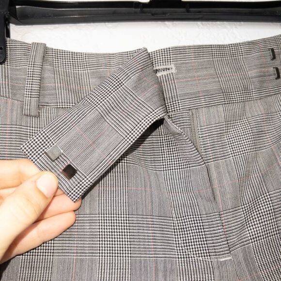 Ann Taylor Curvy Fit Glen‎ Check Trouser Pants Size 4 Petites - Picture 4 of 10